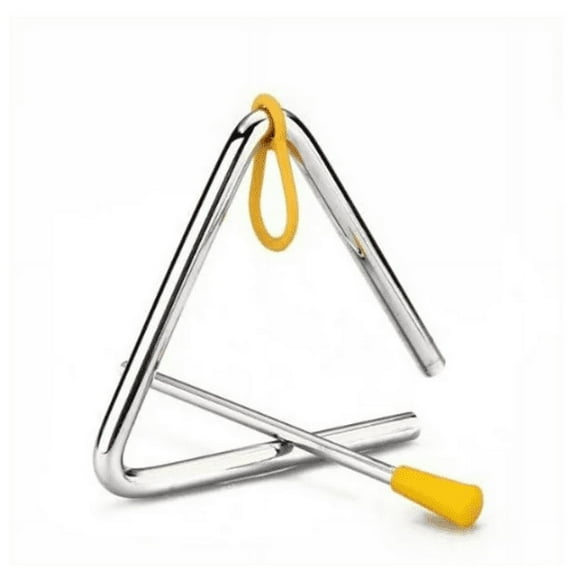 Yirtree 4 Inch Musical Steel Triangle Percussion Instrument With Striker