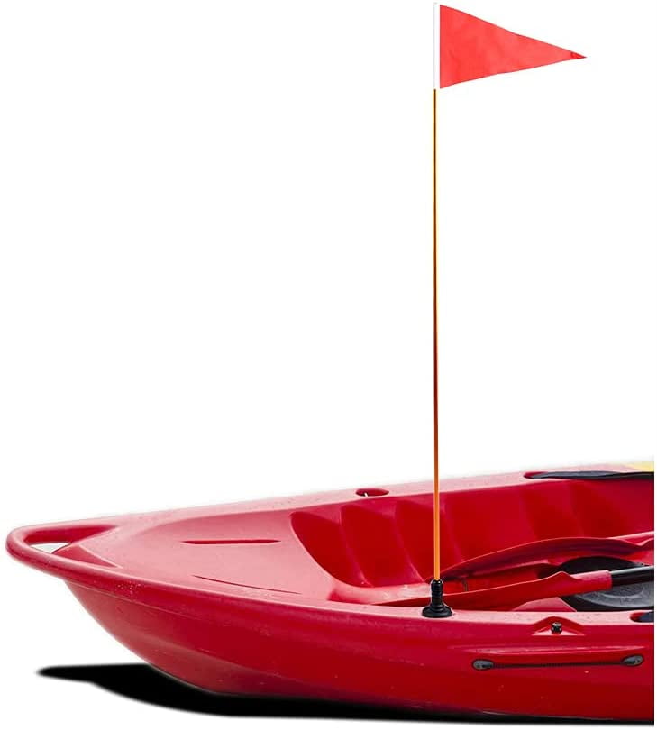 Yirtree 4ft Kayak Flag Track Mount Kayak Safety Flag Easy Installation