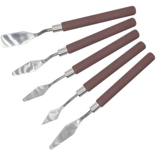 CONDA Artist Palette Knife Set - 5 Pieces Painting Knives for Acrylic,  Flexible Stainless Steel Spatula Pallet knife for Mixing Color, Spreading