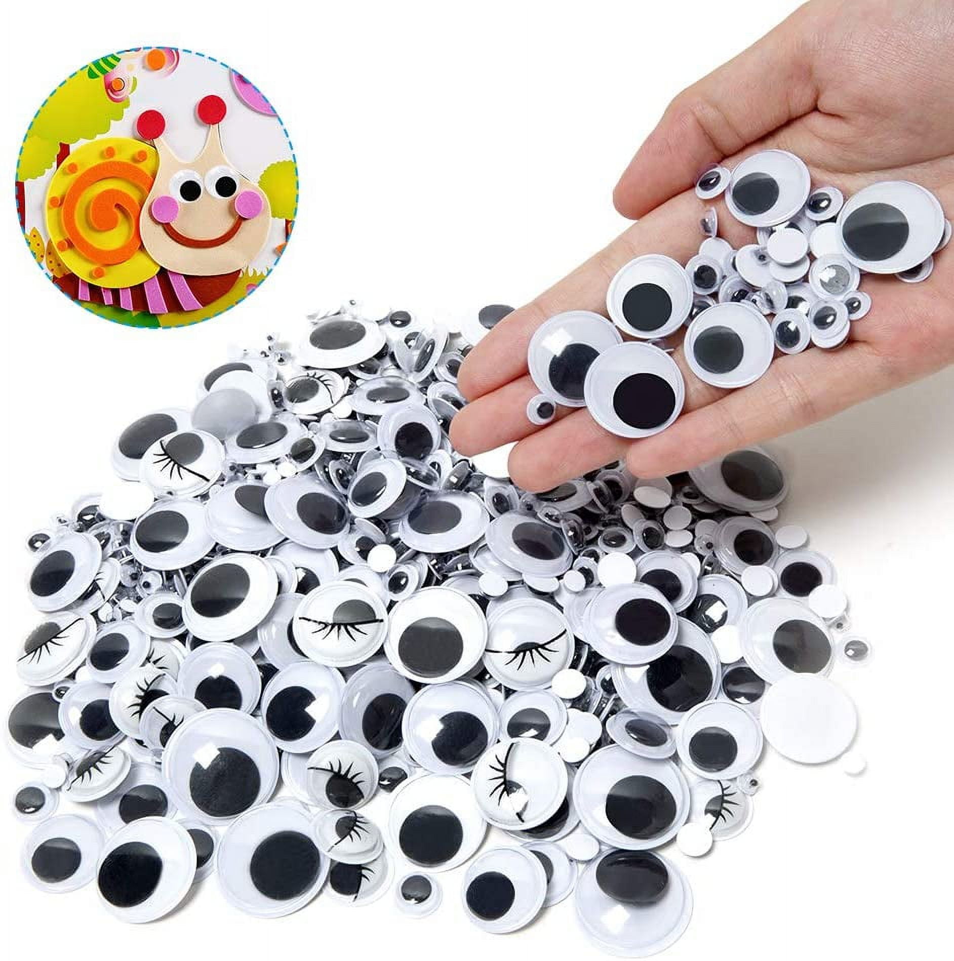 Essentials by Leisure Arts Eyes Sticky Back Moveable 4 2pc Googly Eyes,  Google Eyes for Crafts, Big Googly Eyes for Crafts, Wiggle Eyes, Craft Eyes