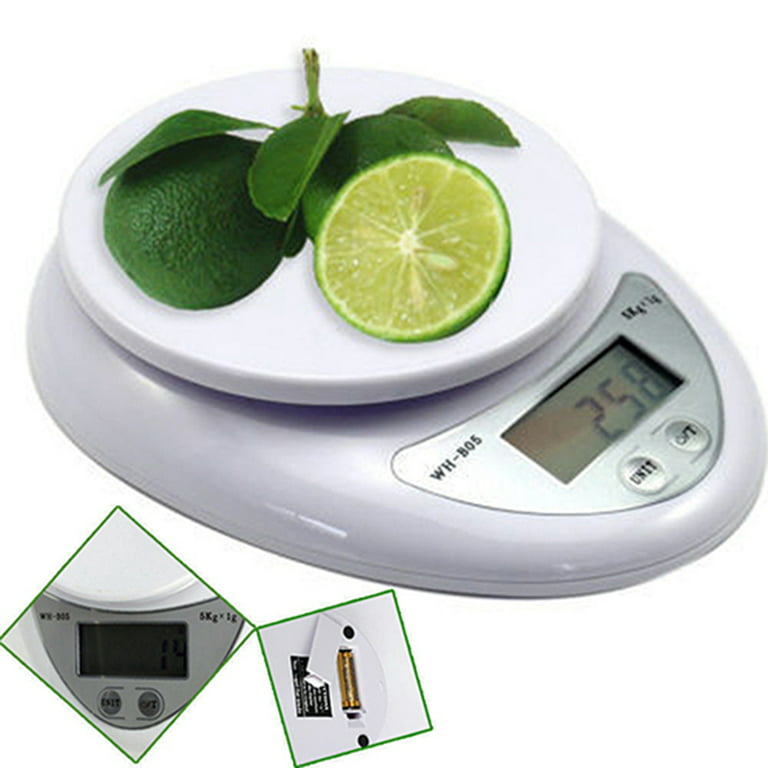 Digital Kitchen Food Cooking Scale Weigh in Pounds Grams Ounces and Kg 5kg  / 1g
