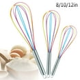 thumbnail image 1 of Yirtree 8/10/12in Multicolor Stainless Steel Whisks Wire Whisk Kitchen Tool Kitchen whisks for Cooking, Blending, Whisking, Beating, Stirring, 1 of 8