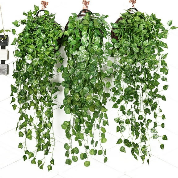 Yirtree 90cm Artificial Rattan Plant in Eco-Friendly Plastic Hanging Planter