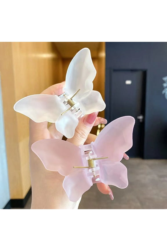 Acrylic Butterfly Hair Claws Butterfly Tortoise Shell Hair Clips Design Butterfly Shape Hair Claw Clips Hair Accessories for Women Girls