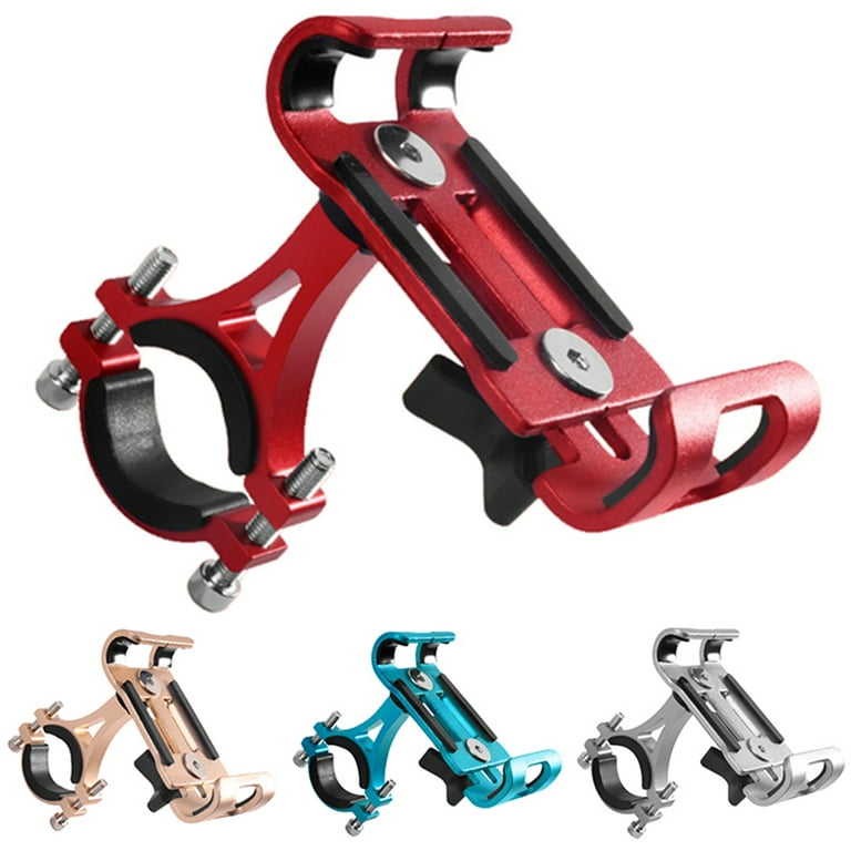 Yirtree Aluminum Alloy Bike Phone Mount Motorcycle Bicycle Cell Phone Holder with 360 Rotation Adjustable Handlebar Phone Holder for Mountain Road