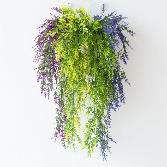 Yirtree Artificial Fake Hanging Ferns Plants Vine Fake Ivy Fern Hanging Plant Outdoor UV