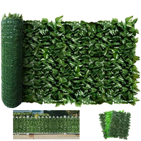 Yirtree Artificial Leaf 50cm x 100cm Green Fence Screen, Durable Non-Fade Decoration