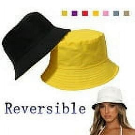 Yirtree Bucket Hats for Women Sun Beach Hat Reversible Teens Girls Wide Brim Summer Fisherman's Caps