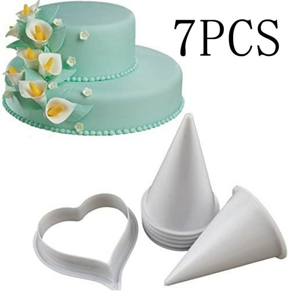 Yirtree Cake Flower Making Kit Gumpaste Flowers & The Easiest Calla Lily Former Cutter Sugarcraft Decorating Set of 7