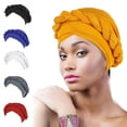 thumbnail image 1 of Yirtree Cancer Head Hat Cap Ethnic Bohemia Pre-Tied Twisted Braid Hair Cover Wrap Turban Headwear Fashion Pure Color Braid Muslim Women Turban Hat Chemo Cap Headwrap Headwear, 1 of 8