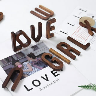 Wooden Alphabet Letters for DIY Crafts, 3D Letters for Home Wall