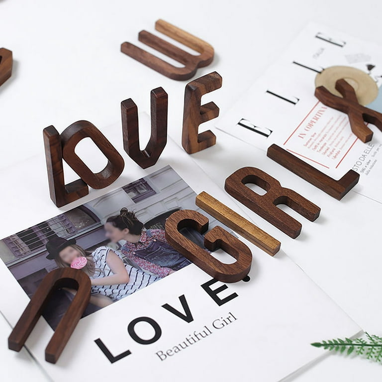 Yirtree Capital Wooden Letters, Wood Alphabet Letters for Crafts