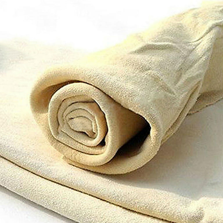 Yirtree Car Chamois Drying Towel Natural Chamois Cloth for Car Leather  Super Absorbent Leather Cleaning Cloth 12inchx20inch Car Cleaning Towel  Drying