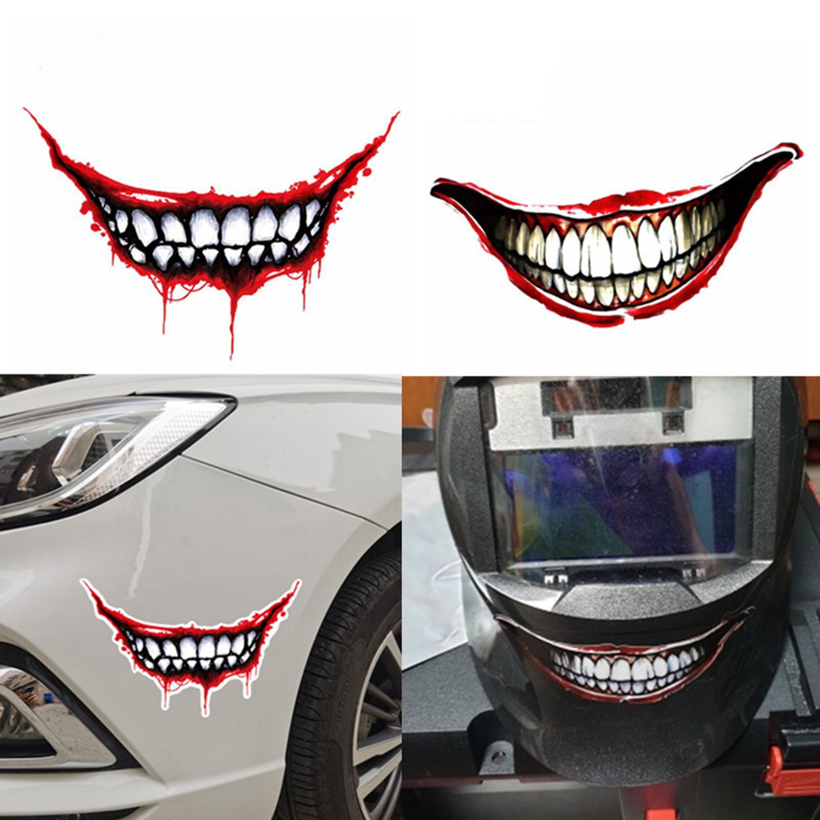 Yirtree Car Sticker Waterproof Lips Shape Fadeless Eye-catching Big Mouth  Pattern Easy to Apply Eco-friendly Motorcycle Helmet Halloween Stickers for  Car 