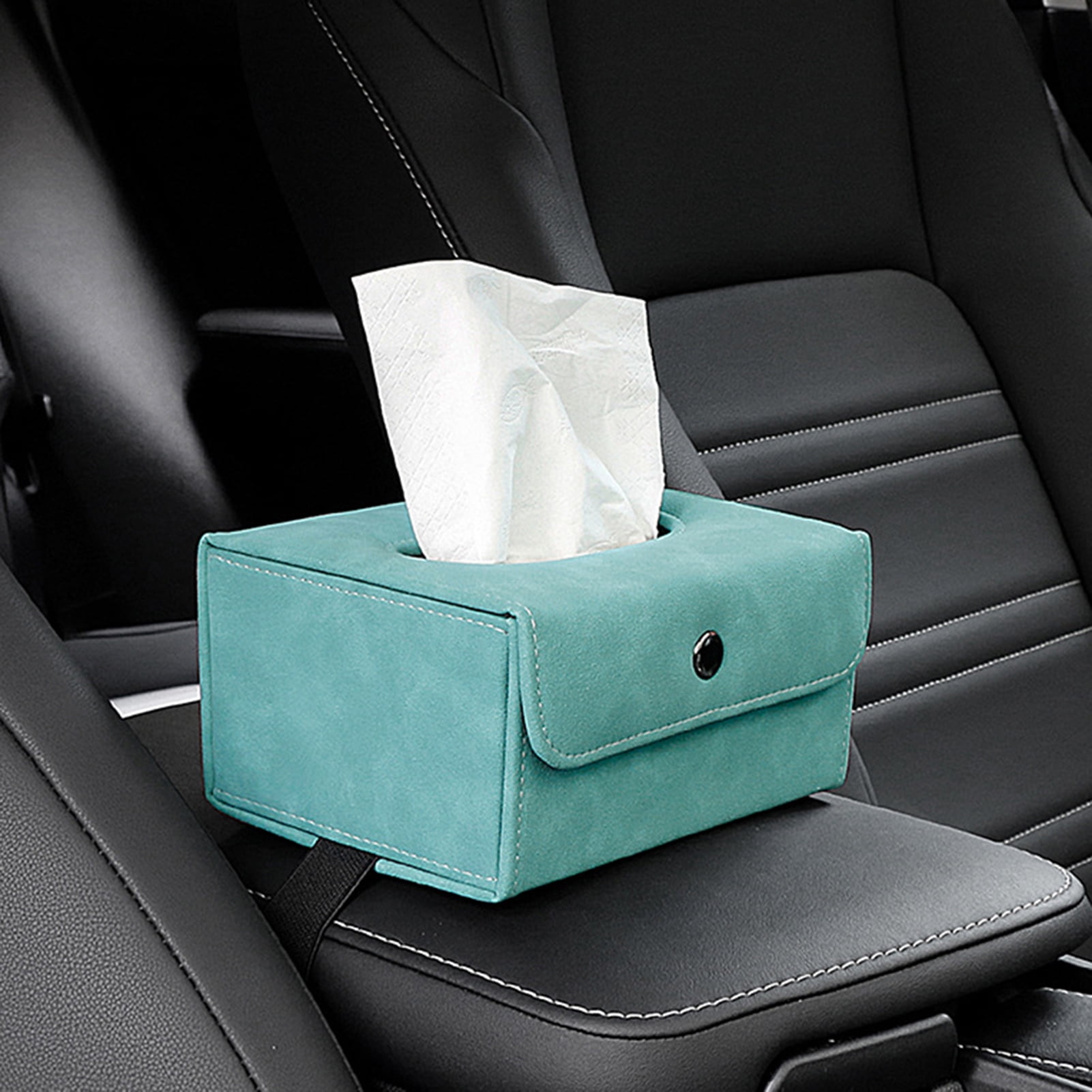 Yirtree Car Tissue Holder - Mask Holder For Car - Suede Car Kleenex  Holder,Wipes Dispenser For Car Visor,Car Tissue Holder Napkin Box