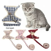 Yirtree Cat Harness and Leash Set for Walking Escape Proof, Adjustable Soft Kittens Vest for Cats, Comfortable Outdoor Vest