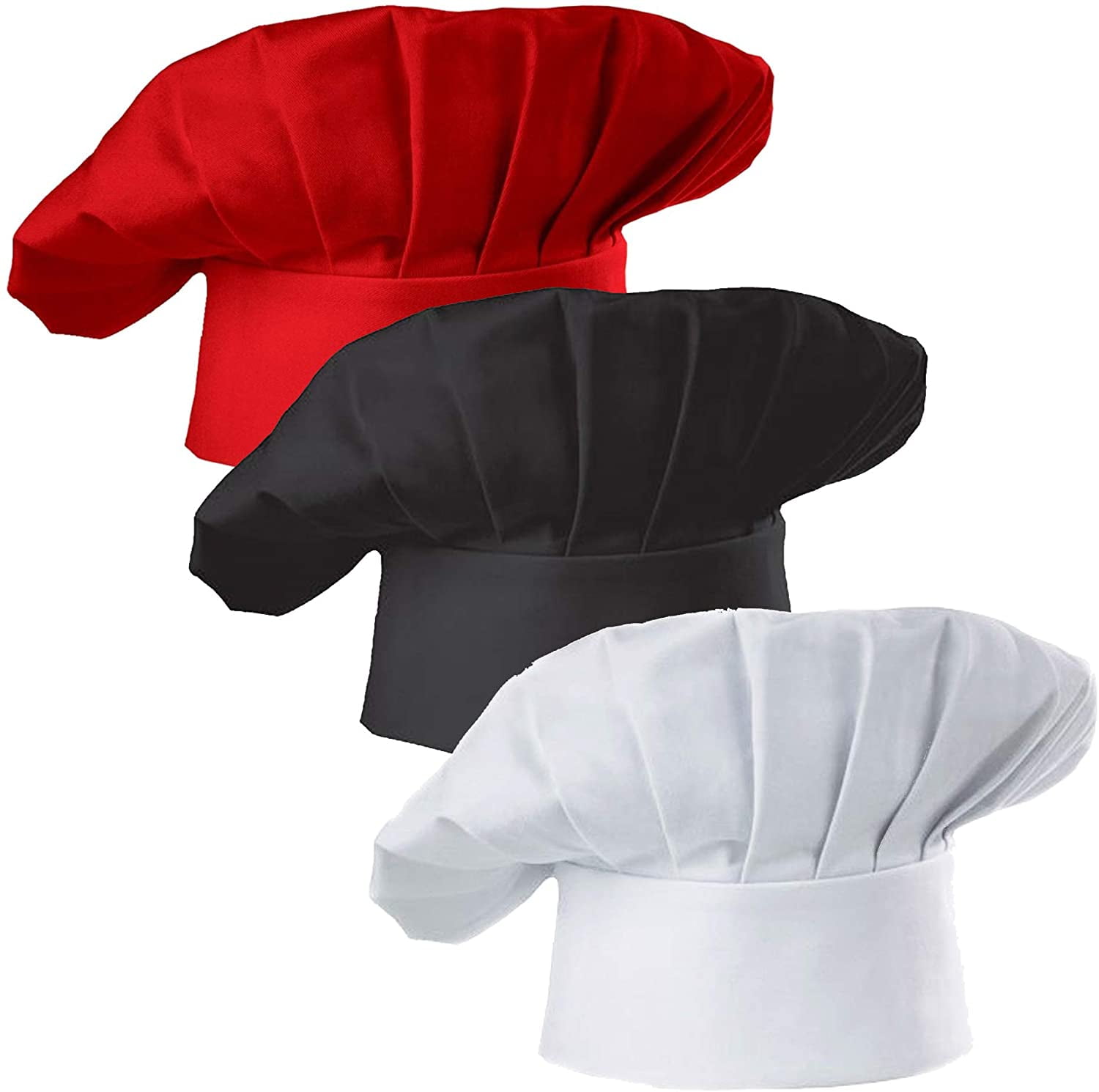 Yirtree Chef Hat Adult Adjustable Elastic Baker Kitchen Cooking Chef ...