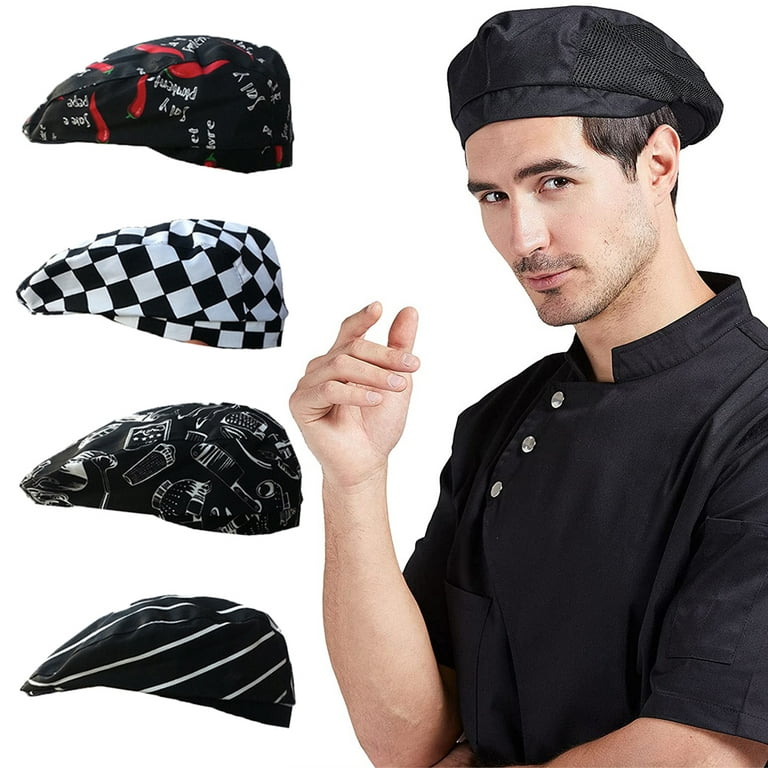1Pc mens cap BBQ cooking hat Chef Beanie Unique Fashion Serve baker