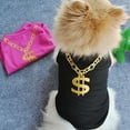 thumbnail image 1 of Yirtree Dog Shirt Puppy Clothes for Small Dog Boy Summer Casual Security Print Vest for Chihuahua Small Dog Cat Fashion Outfits, 1 of 6