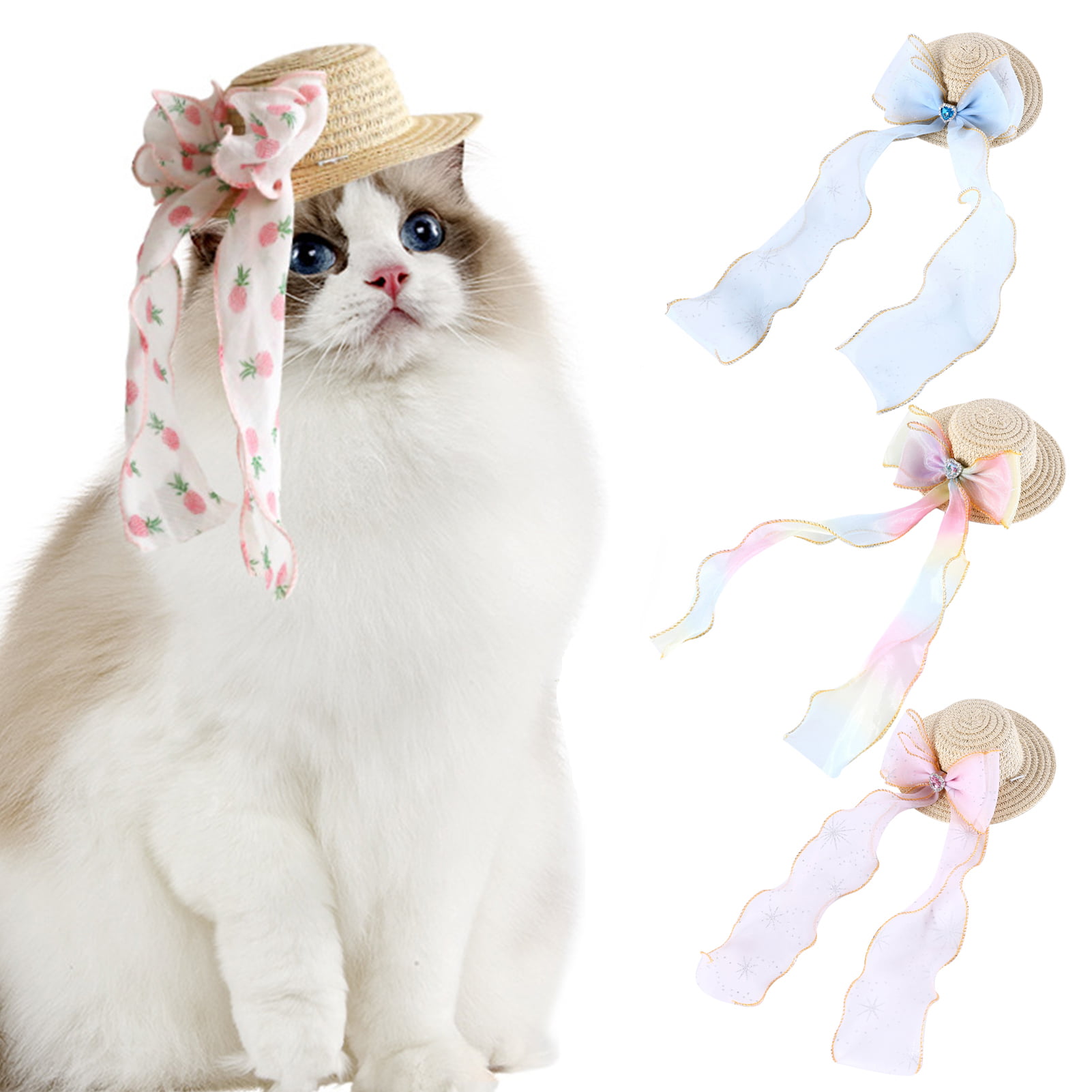 YOULY Straw Hat for Dogs, X-Small/Small