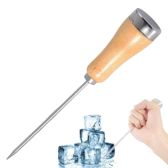 Yirtree Durable Stainless Steel Ice Safety Picks, Wood