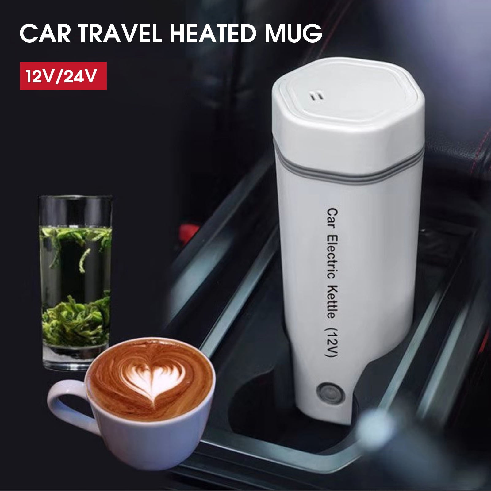 Yirtree Electric Heated Travel Mug 350ML Smart Heating Water Bottle