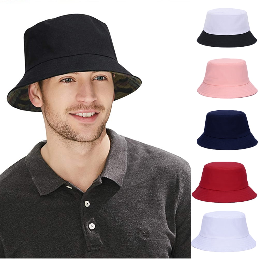 Yirtree Everyday Cotton Style Bucket Hat Unisex Trendy Lightweight Outdoor Hot Fun Summer Beach