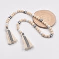 thumbnail image 1 of Yirtree Farmhouse Beads 34in Wood Bead Garland with Tassels Rustic Country Decor Prayer Boho Beads Big Wall Hanging Decor, 1 of 8