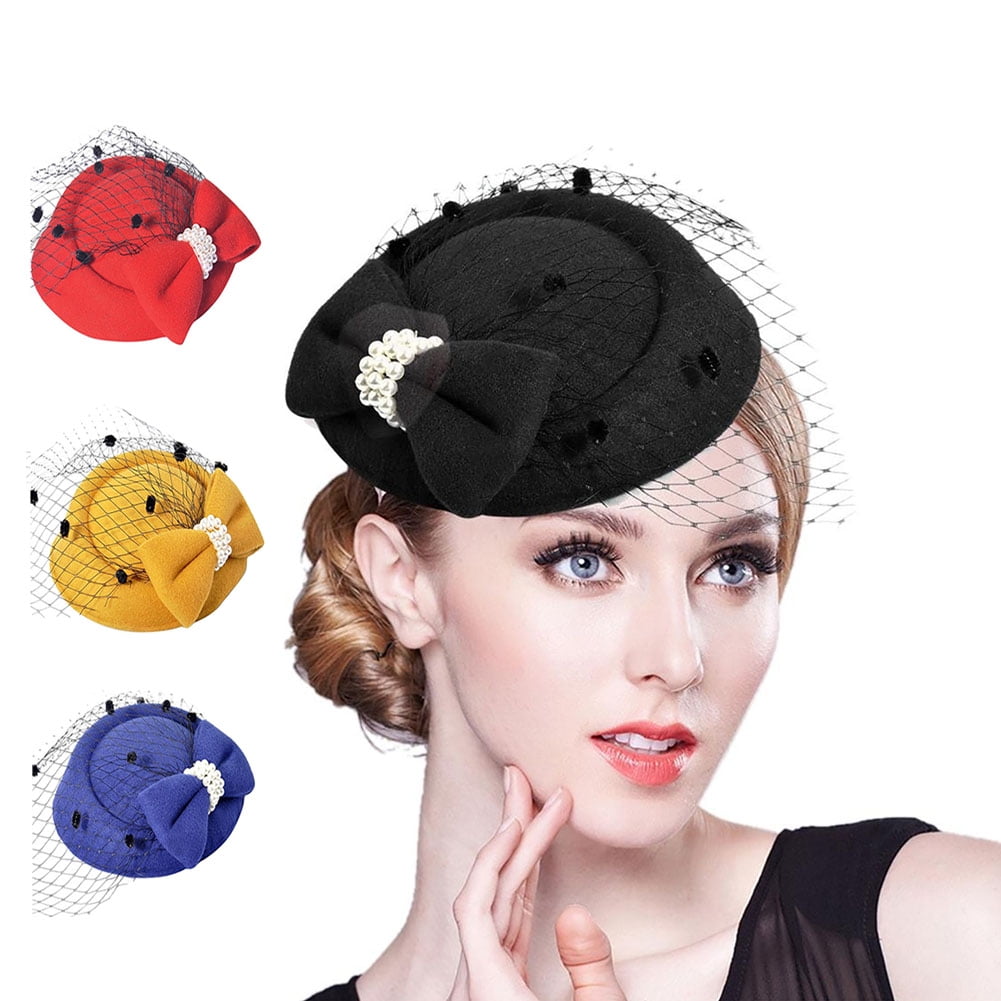 Yirtree Fascinators Hats 20s 50s Hat Pillbox Hat Cocktail  display picture 2