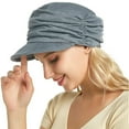 thumbnail image 1 of Yirtree Fashion Hat Pleated Peaked Cap with Brim Visor for Woman Ladies, Best for Daily Use, 1 of 8