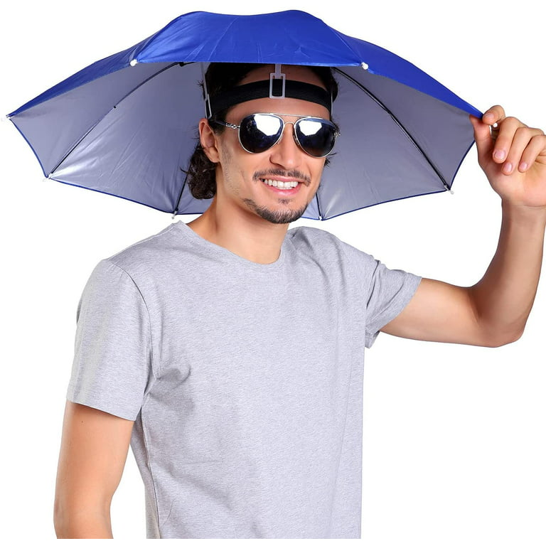 Outdoor Foldable Sun Umbrella Hat Fishing Camping Headwear Cap Head Hats