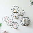 thumbnail image 1 of Yirtree Geometric Hexagon Shaped Floating Shelves, Honeycomb Shelves, Home Decor Wall Shelves for Bathroom, Kitchen and Office, 1 of 8