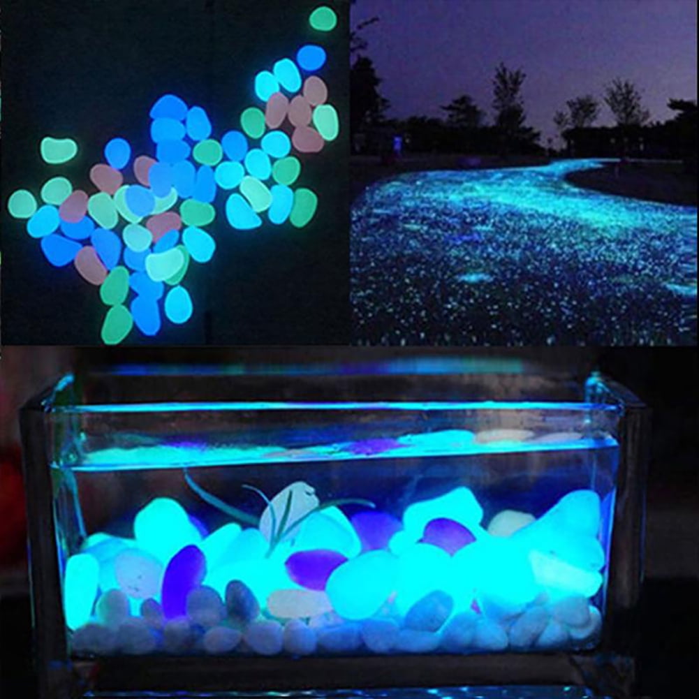 Yirtree Glow in The Dark Rocks 10PCS, Glowing Fish Tank Pebbles ...