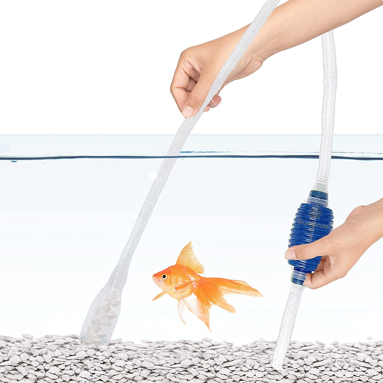 SaversMart Aquarium/Fish Tank Siphon and Gravel Cleaner,A Hand Syphon Pump  for Fish Tank Water Change in Minutes
