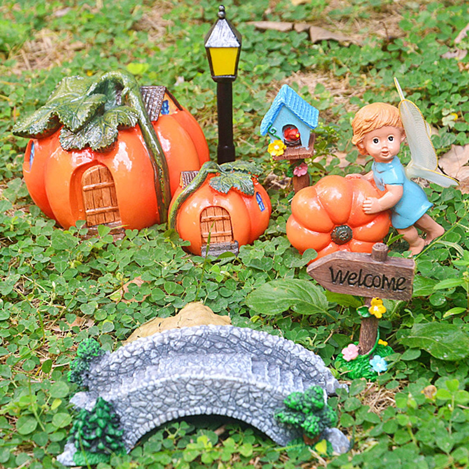 6 PCS mini zombie figures kids zombie toys halloween fairies garden