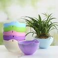 thumbnail image 1 of Yirtree Hanging Chain Flower Pot Plastic Hanging Planter - Round Hanging Flower Plant Pot Deep Reservoir Container Box for House Plants Home Garden Decoration, 1 of 8