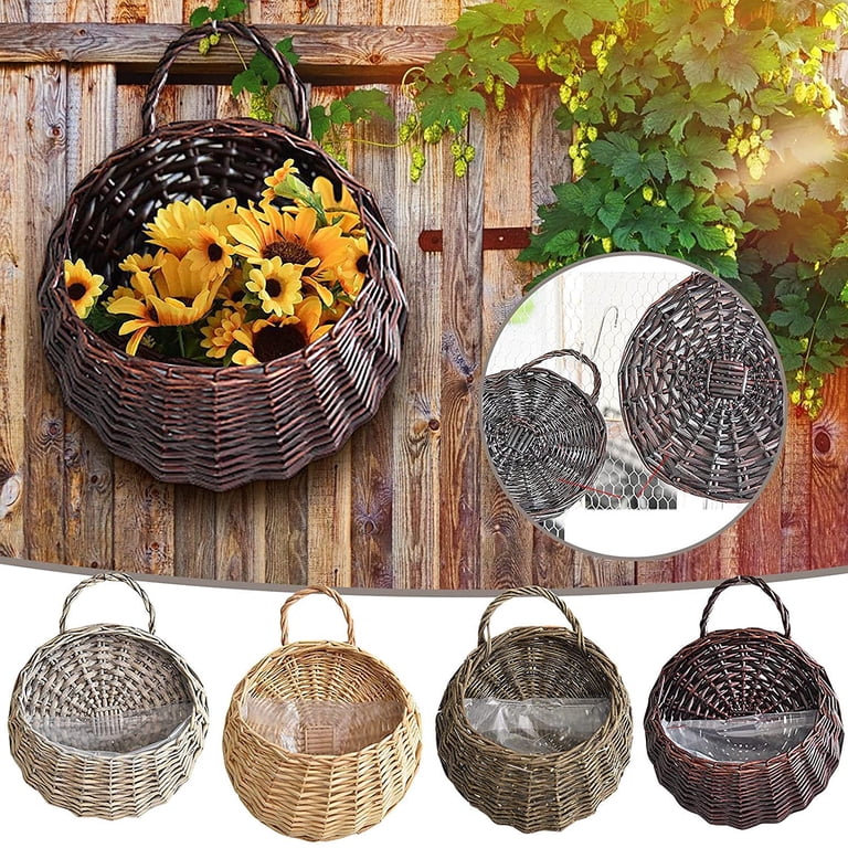 Yirtree Hanging Planter Basket Handmade Wicker Braided Flower Pot Nest  Storage Container Rattan Vase Garden for Bedroom Home Garden Outdoor Indoor  Flower Plants Storage Window Decor - Walmart.com