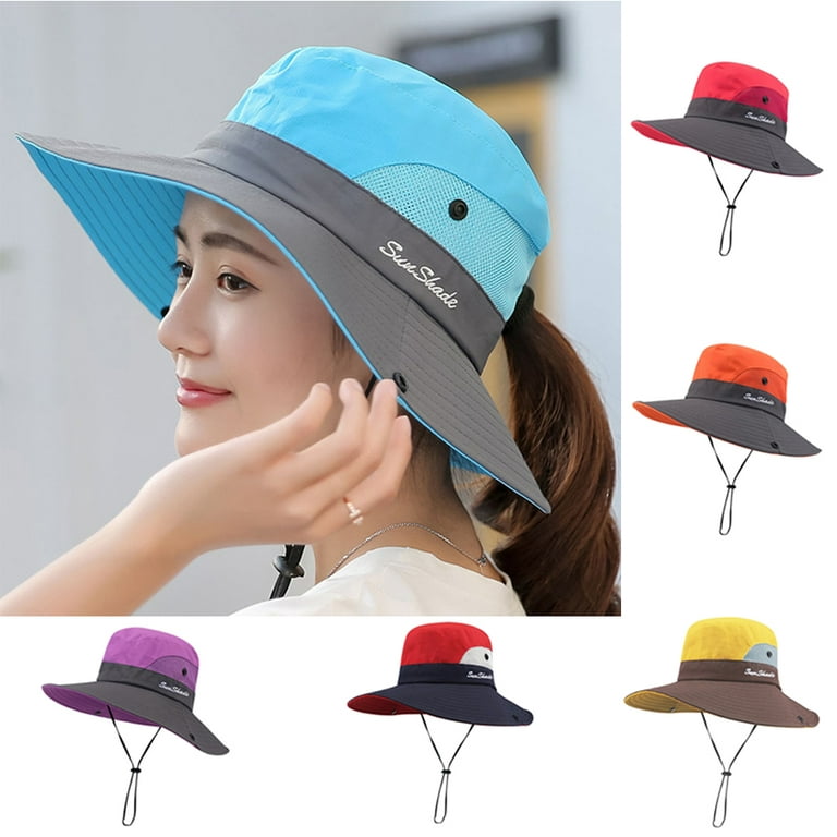 Yirtree Home Men's Sun Hat UPF 50+ Wide Brim Bucket Hat Windproof Fishing Hats Summer Folding Portable Wide Brim Fishing Hiking Climbing Sun Hat