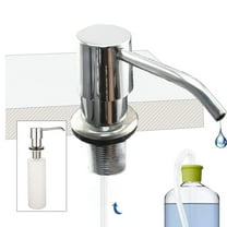 Yirtree Home Store Stainless Steel Soap and Lotion Dispenser Pumps, Electroplated Plastic Soap Dispenser Sink Liquid Detergent Lotion Pump Bottle