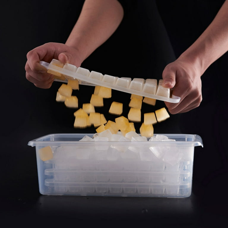 Yirtree Ice Cube Tray, Silicone Square Ice Trays Easy Release
