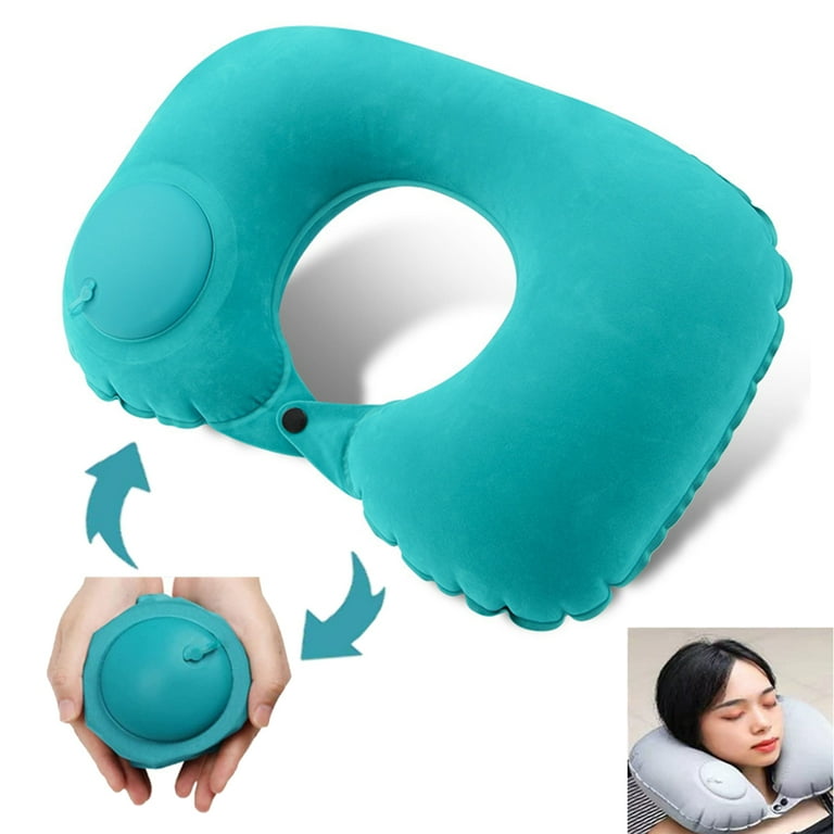 Inflatable Travel Pillows for Airplane, Blow Up Neck Pillow for Sleeping,  Airplane Travel Essentials for Long Flight Support Head, Neck and Lumbar