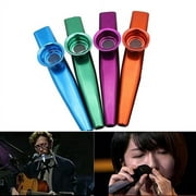 Yirtree Kazoo for Kids Adults, 4 Pcs Multicolor Metal Kazoos Musical Instruments Flutes Good Companion for Guitar,Ukulele, Violin, Piano for Kids Music Lovers