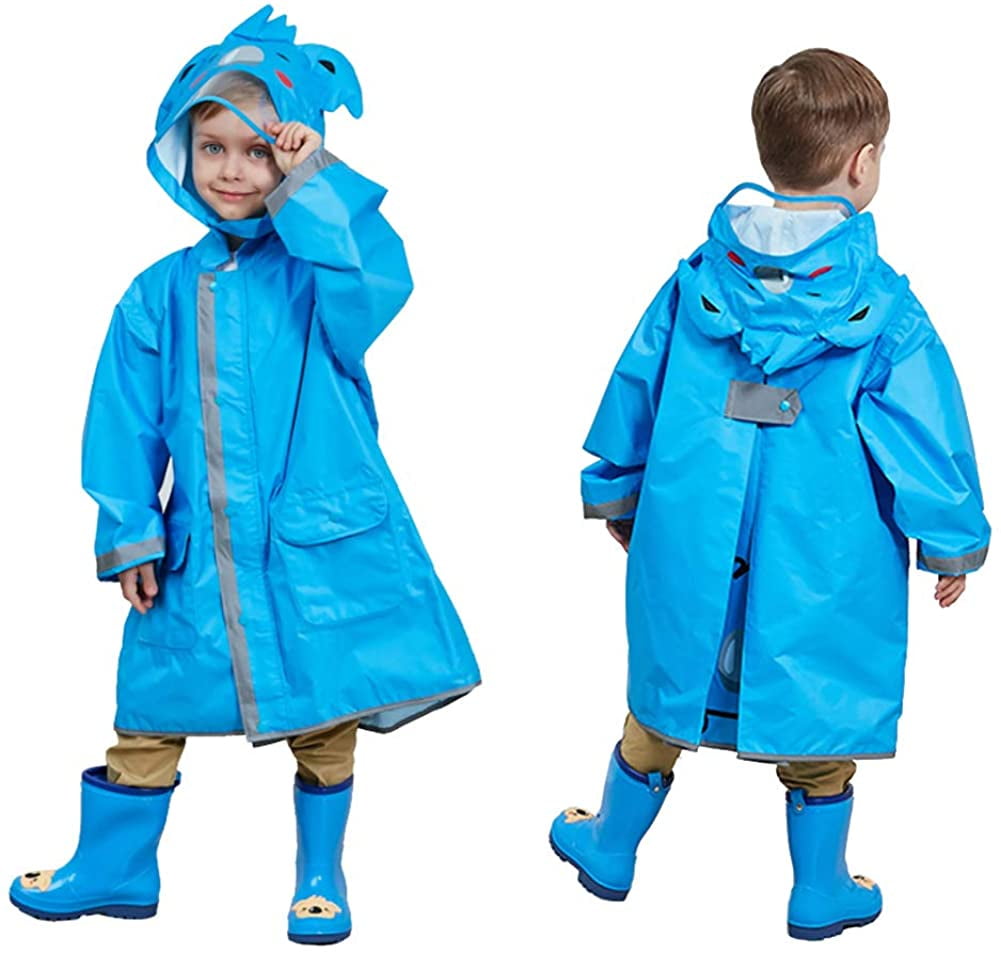 Yirtree Kids Rain Wear 3D Cartoon Children Toddler Raincoat Jacket