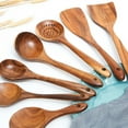 thumbnail image 1 of Yirtree Kitchen Premium Wooden Utensils For Cooking - Non-Stick Soft Comfortable Grip Wooden Cooking Utensils, 1 of 8