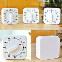 Yirtree Kitchen Timer, Novelty White Square 60-Minutes Mechanical Timer Reminder Counting, Student Study Digital Timer