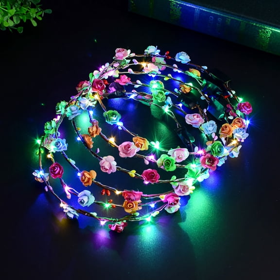 Yirtree LED Light Garland Girls Women Birthday Party Concert Headband Hair Accessories