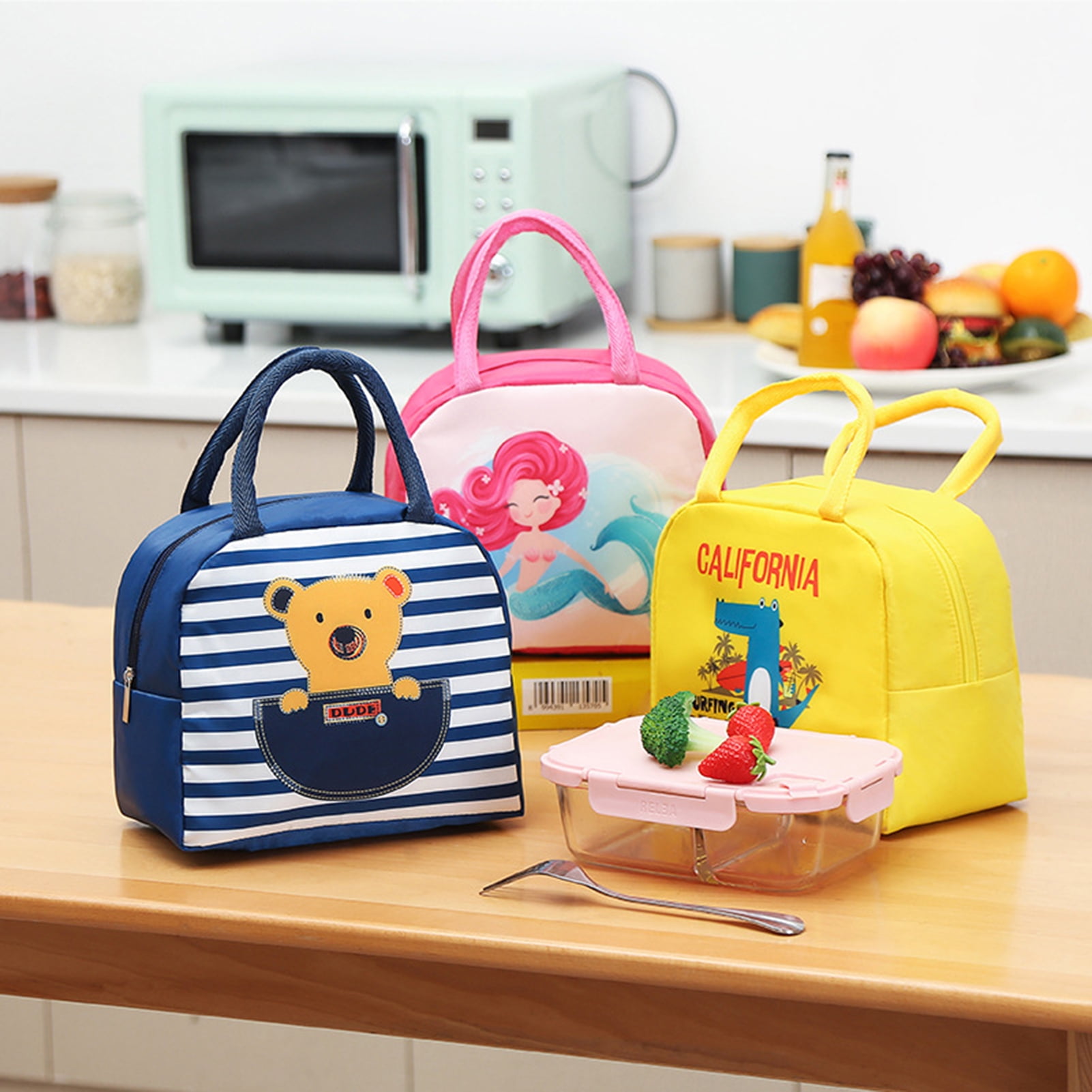 hirigin Cartoon Lunch Box for Kids, Boys Girls Insulated Lunch Bag Reusable  Lunch Tote Bag to Keep Food Fresh and Warm