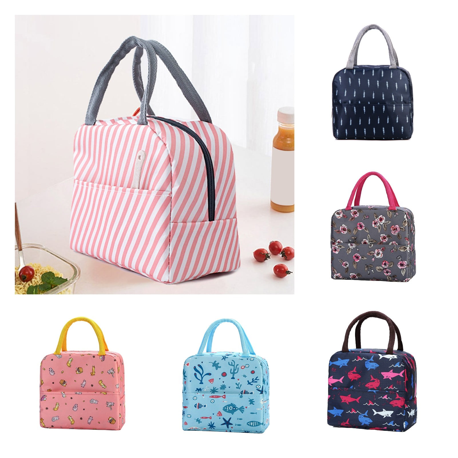 1Pc Checkered Insulated Lunch Bag, Waterproof Picnic Bag, Ice Bag, Large  Capacity Lunch Box Bag,Suitable For Home Travel Use