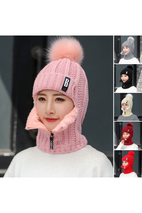 Men Women Balaclava Beanie Fleece Hood Cycling Ski Face Covering Winter Cap Head Neck Face Warmer