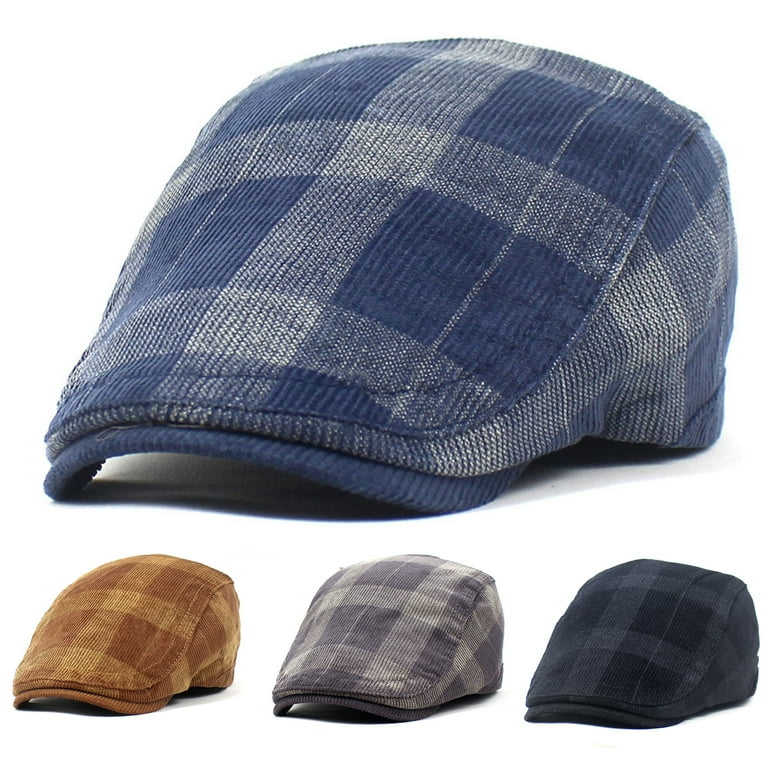 Yirtree Men s Newsboy Hat Vintage Beret Flat Ivy Cabbie Driving Hunting Cap for Boyfriend Gift Walmart